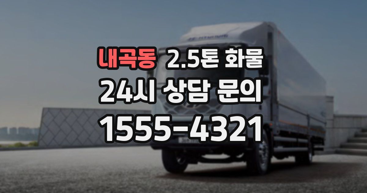 내곡동 2.5톤 화물