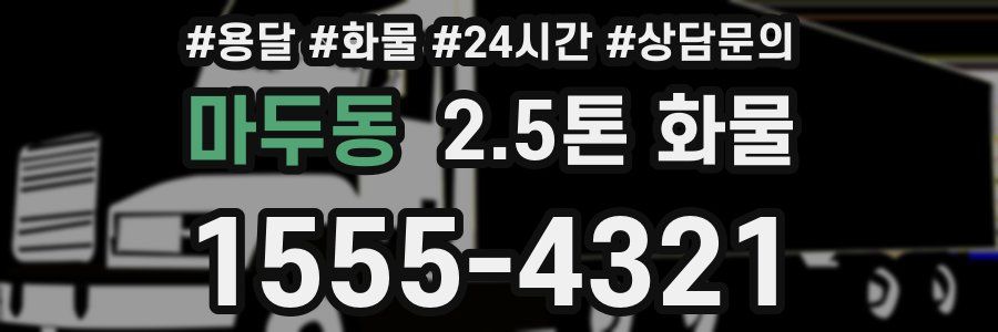 마두동 2.5톤 화물