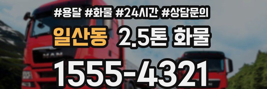일산동 2.5톤 화물