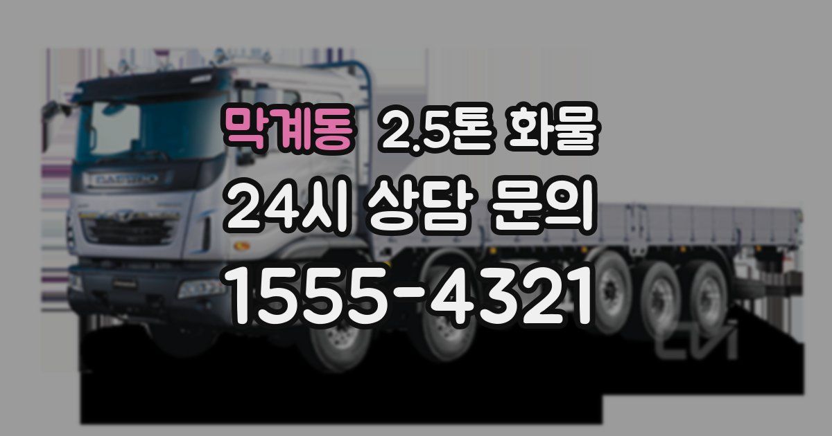 막계동 2.5톤 화물