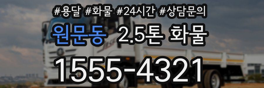 원문동 2.5톤 화물