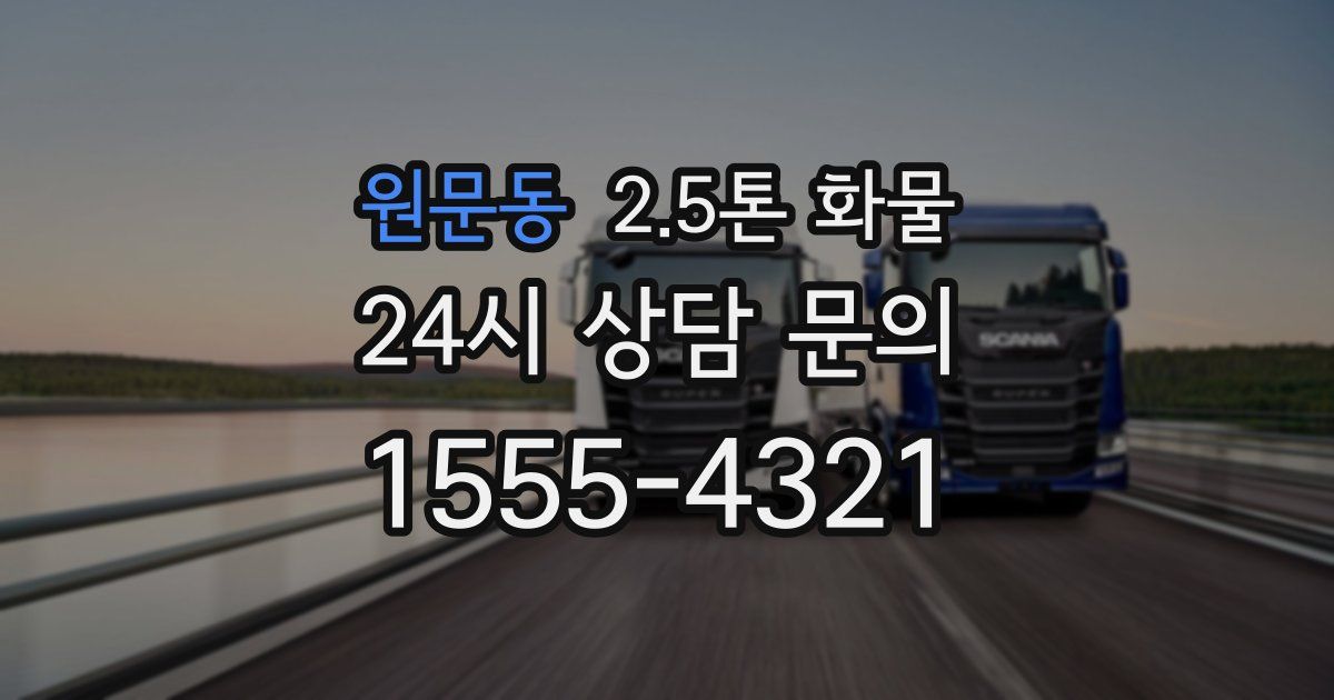 원문동 2.5톤 화물