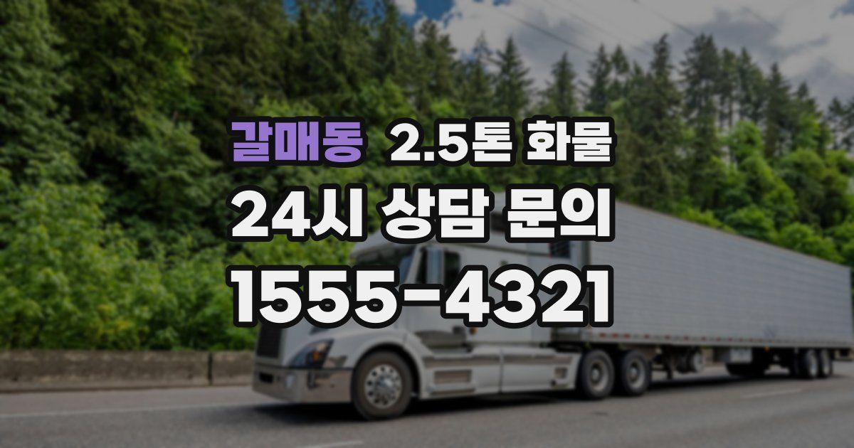 갈매동 2.5톤 화물