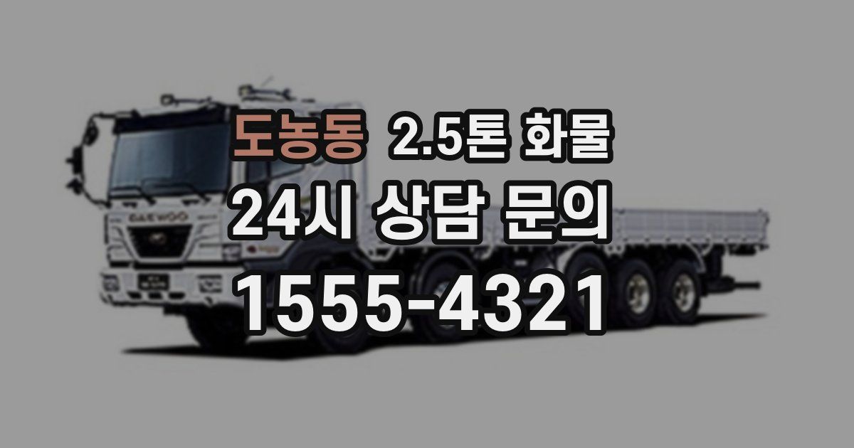 도농동 2.5톤 화물