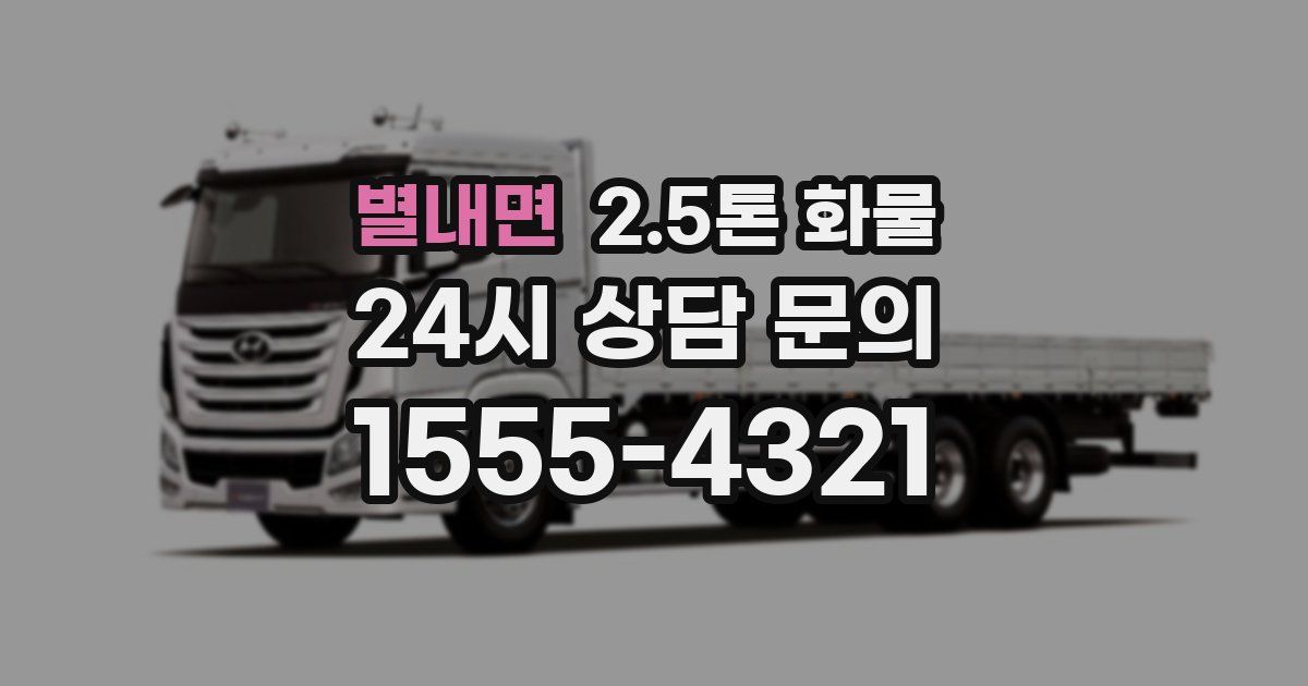 별내면 2.5톤 화물
