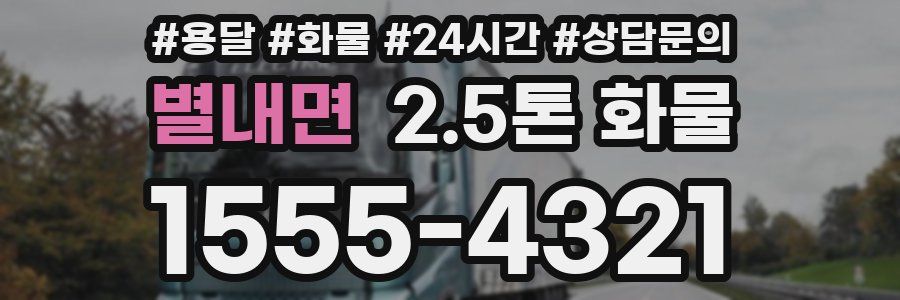 별내면 2.5톤 화물