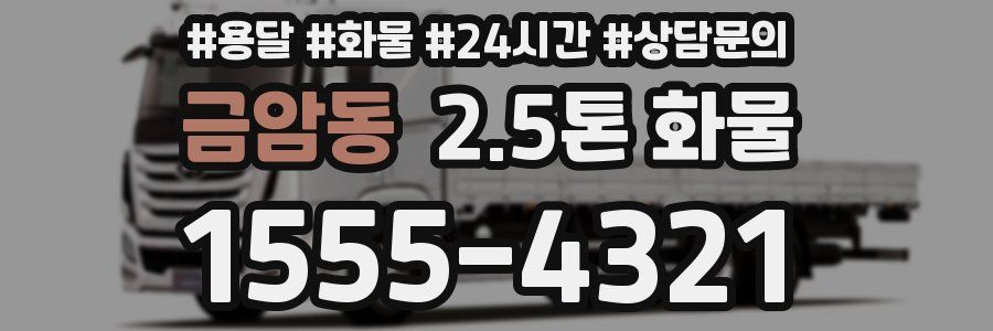금암동 2.5톤 화물