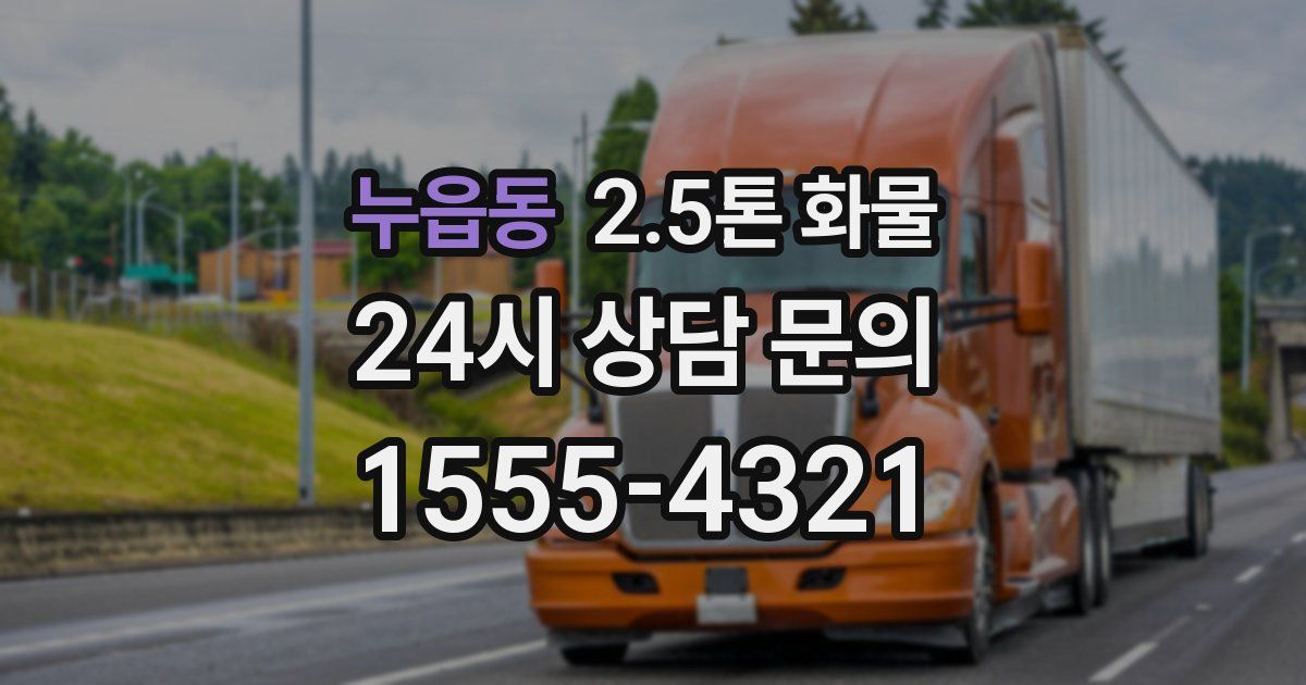 누읍동 2.5톤 화물