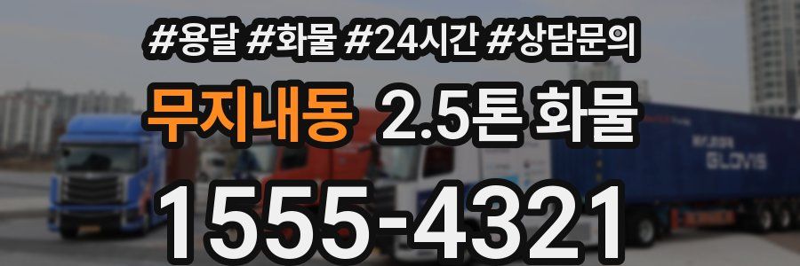 무지내동 2.5톤 화물