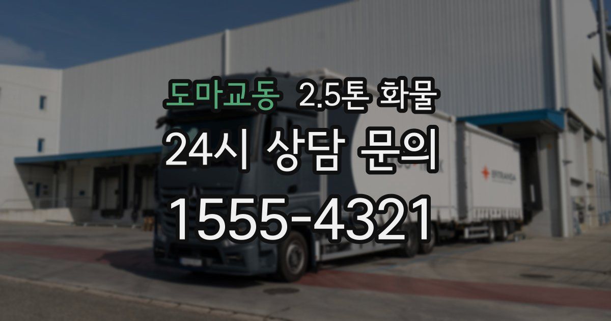 도마교동 2.5톤 화물