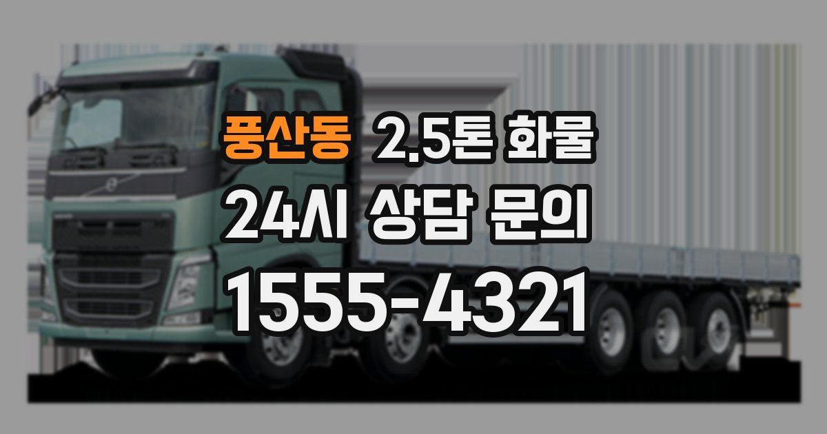 풍산동 2.5톤 화물