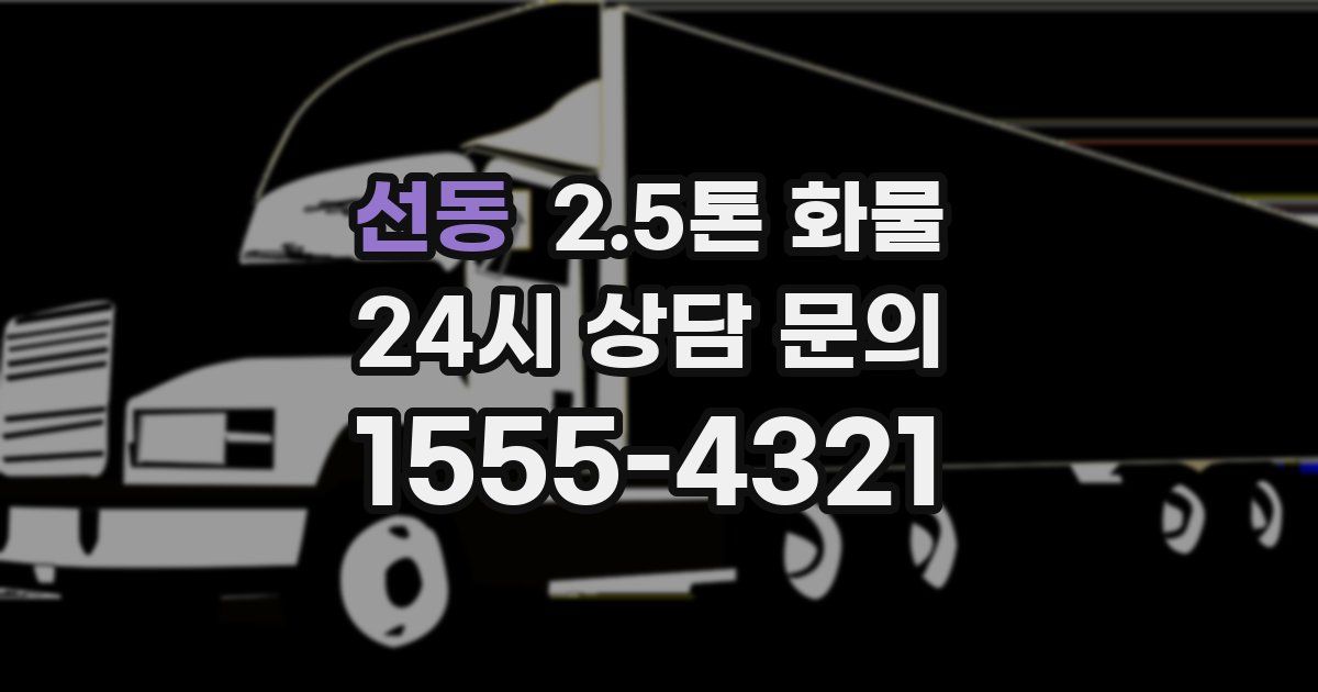 선동 2.5톤 화물