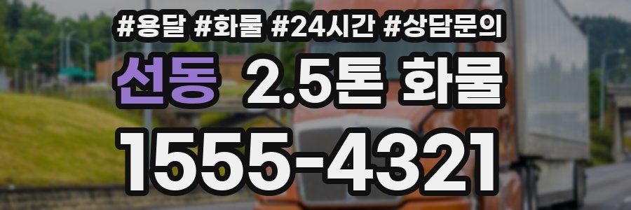 선동 2.5톤 화물