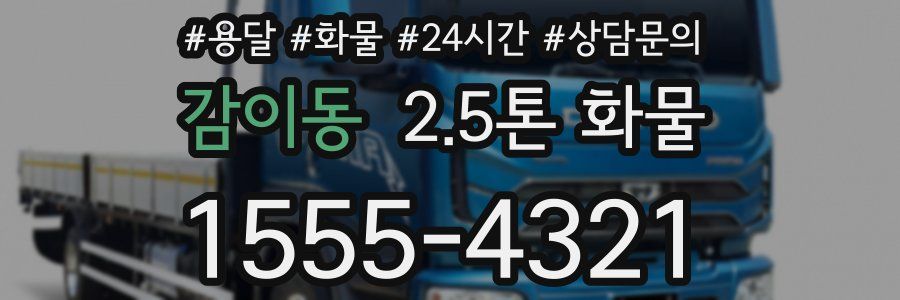 감이동 2.5톤 화물