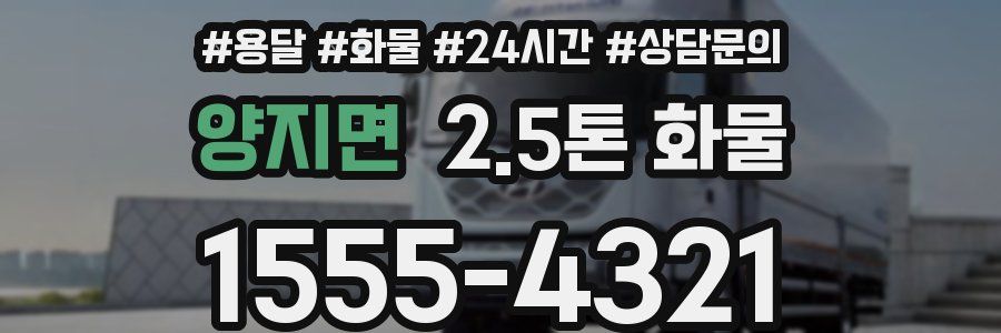 양지면 2.5톤 화물