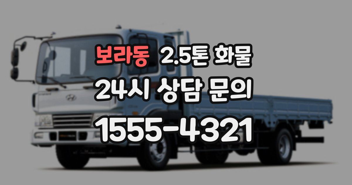 보라동 2.5톤 화물