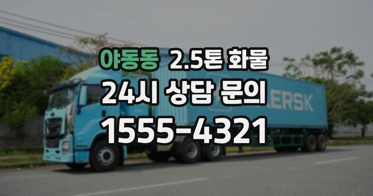 야동동 2.5톤 화물