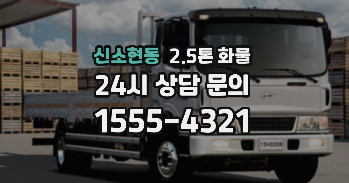 신소현동 2.5톤 화물