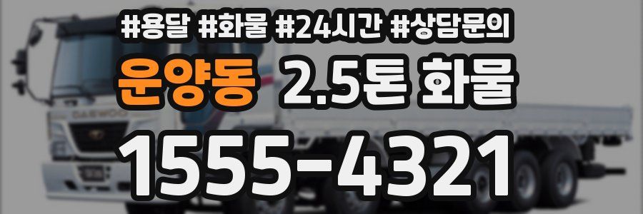 운양동 2.5톤 화물