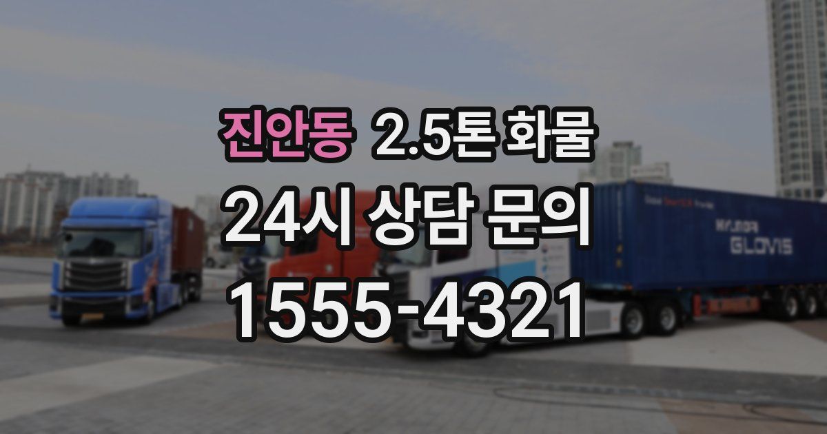 진안동 2.5톤 화물