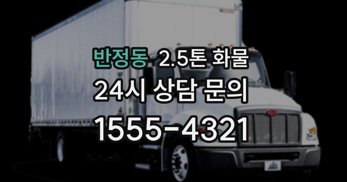 반정동 2.5톤 화물