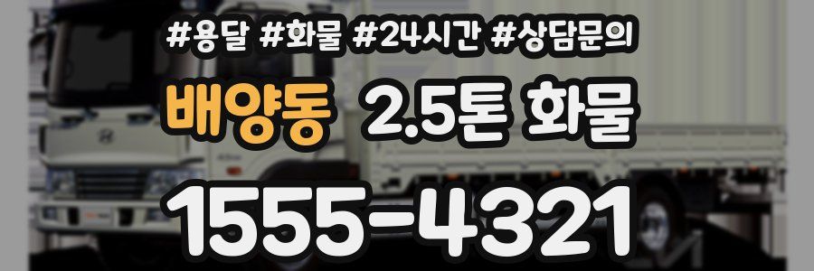 배양동 2.5톤 화물