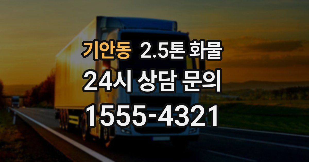 기안동 2.5톤 화물