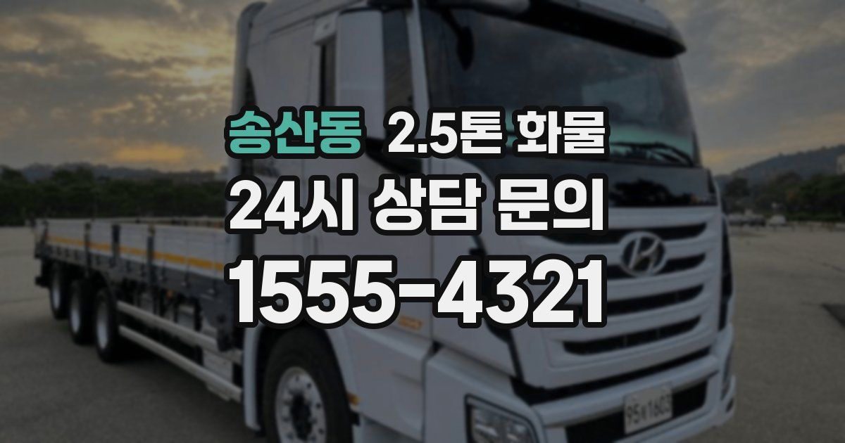 송산동 2.5톤 화물