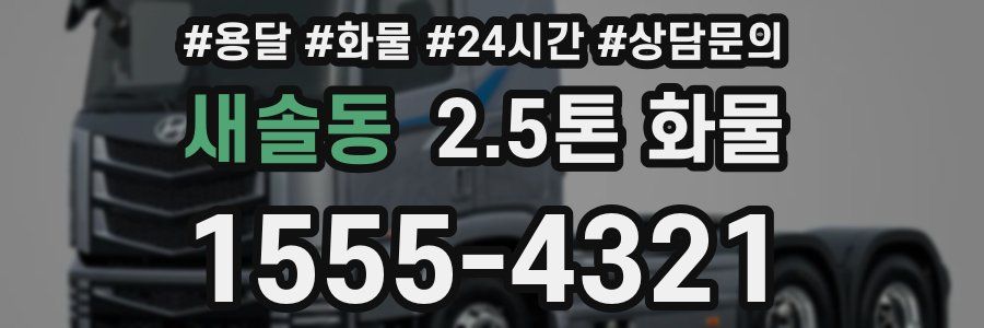 새솔동 2.5톤 화물