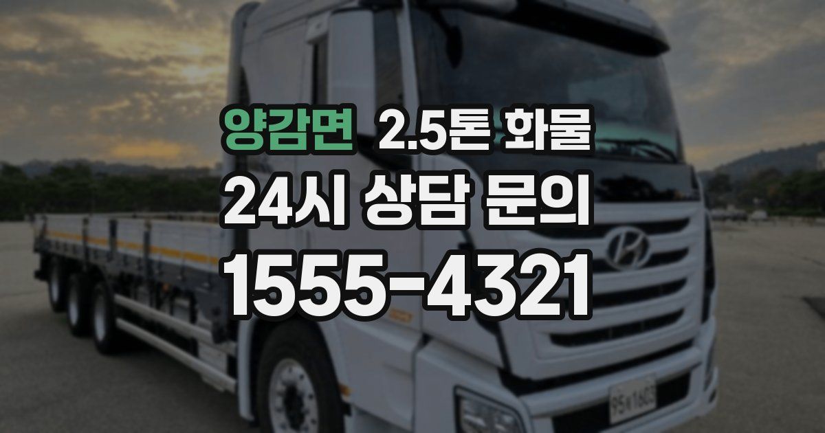 양감면 2.5톤 화물