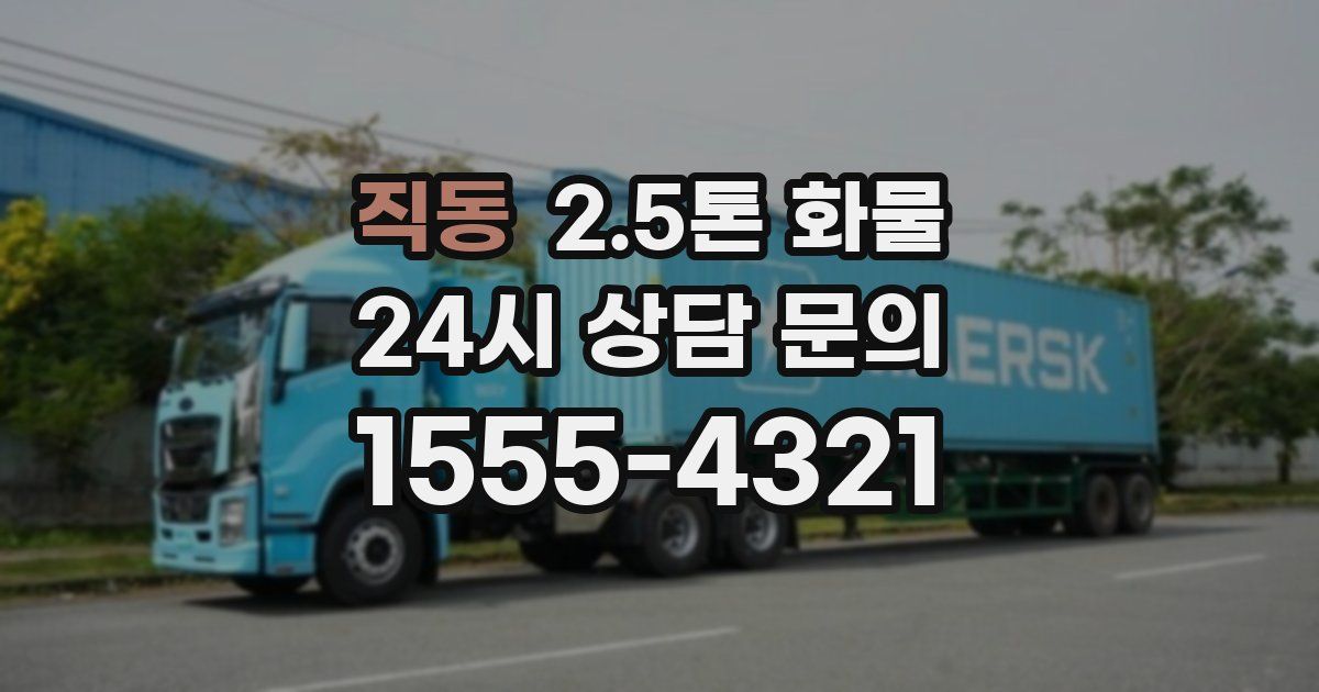 직동 2.5톤 화물