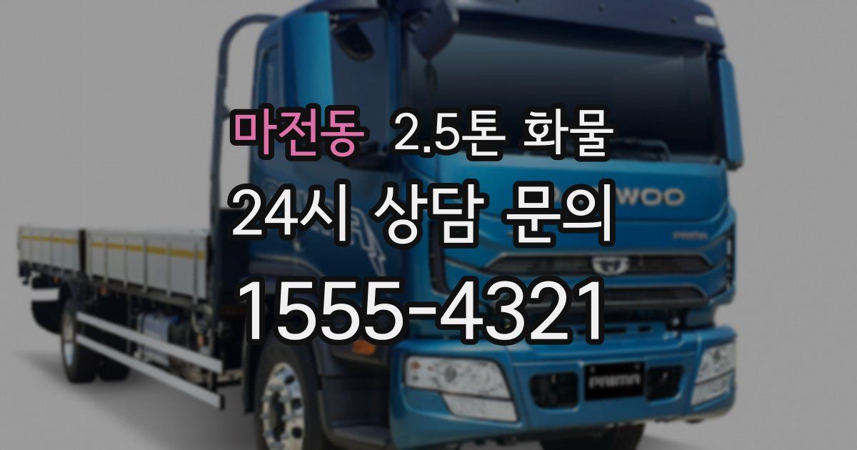 마전동 2.5톤 화물