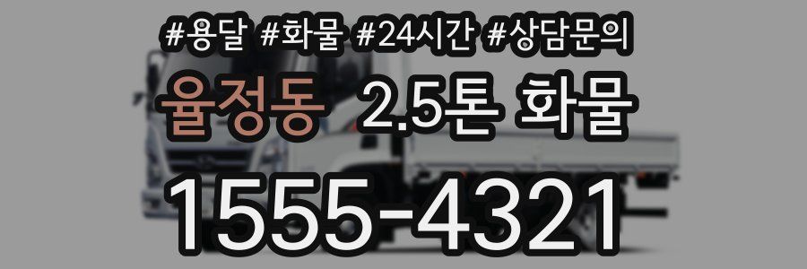 율정동 2.5톤 화물
