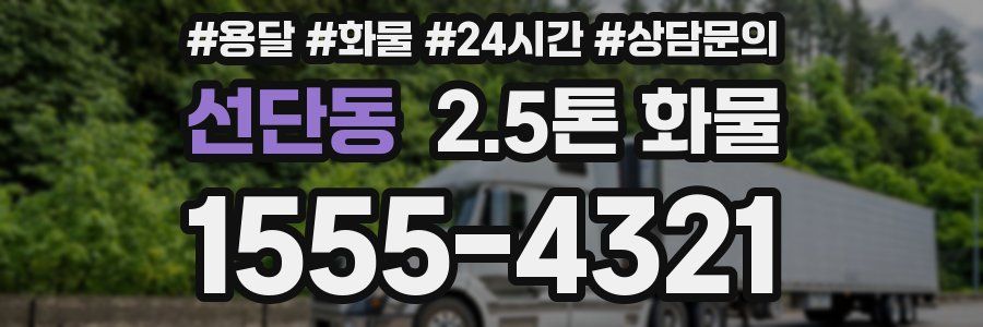 선단동 2.5톤 화물