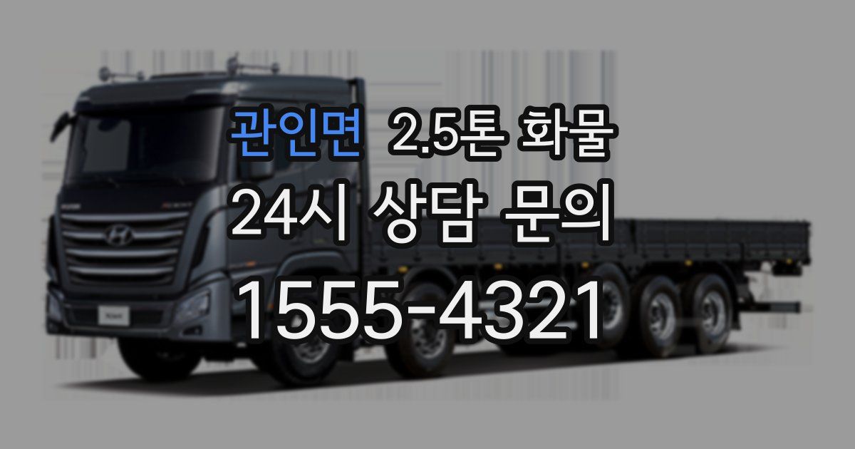 관인면 2.5톤 화물