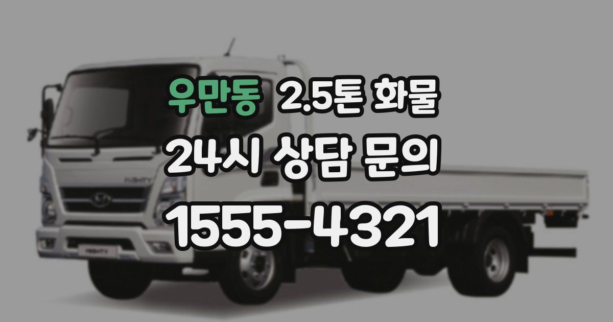 우만동 2.5톤 화물