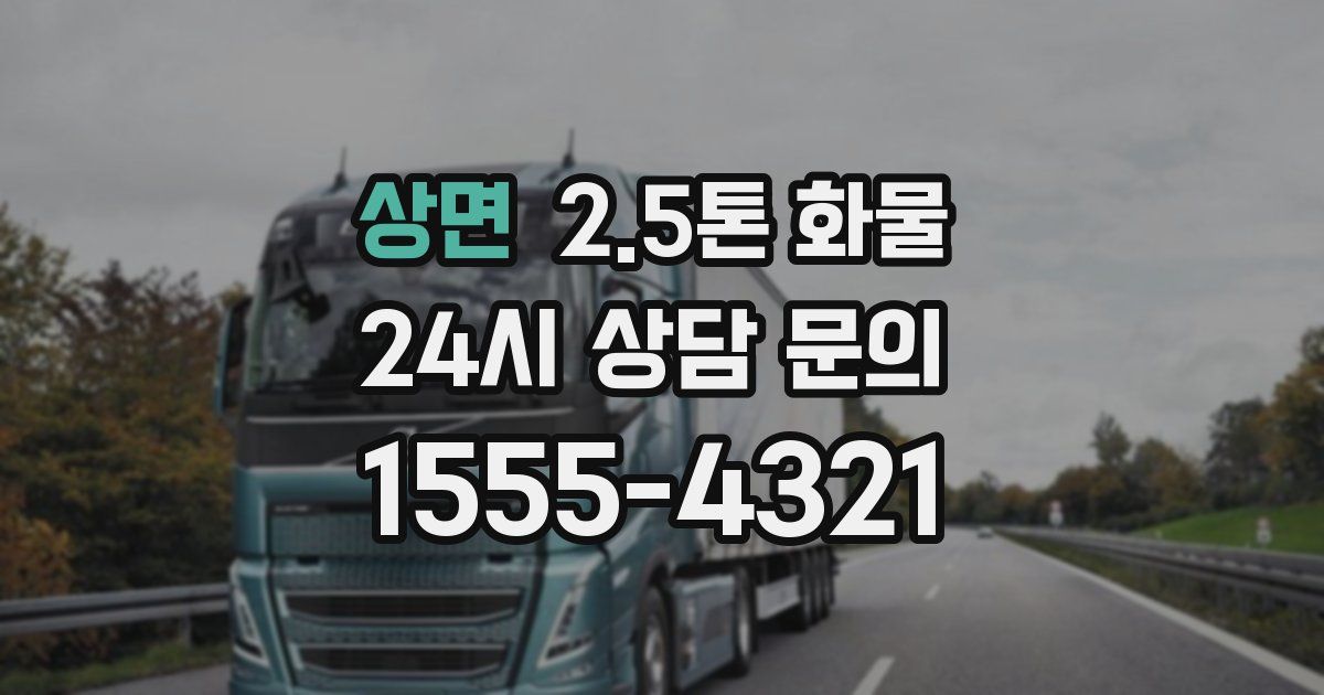 상면 2.5톤 화물
