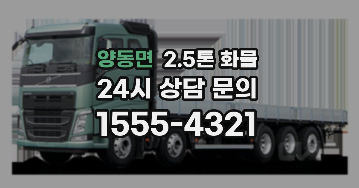 양동면 2.5톤 화물