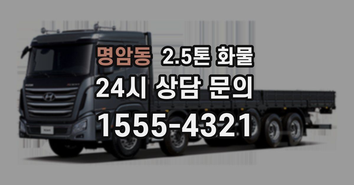 명암동 2.5톤 화물