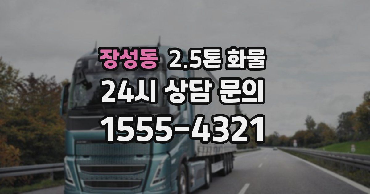 장성동 2.5톤 화물