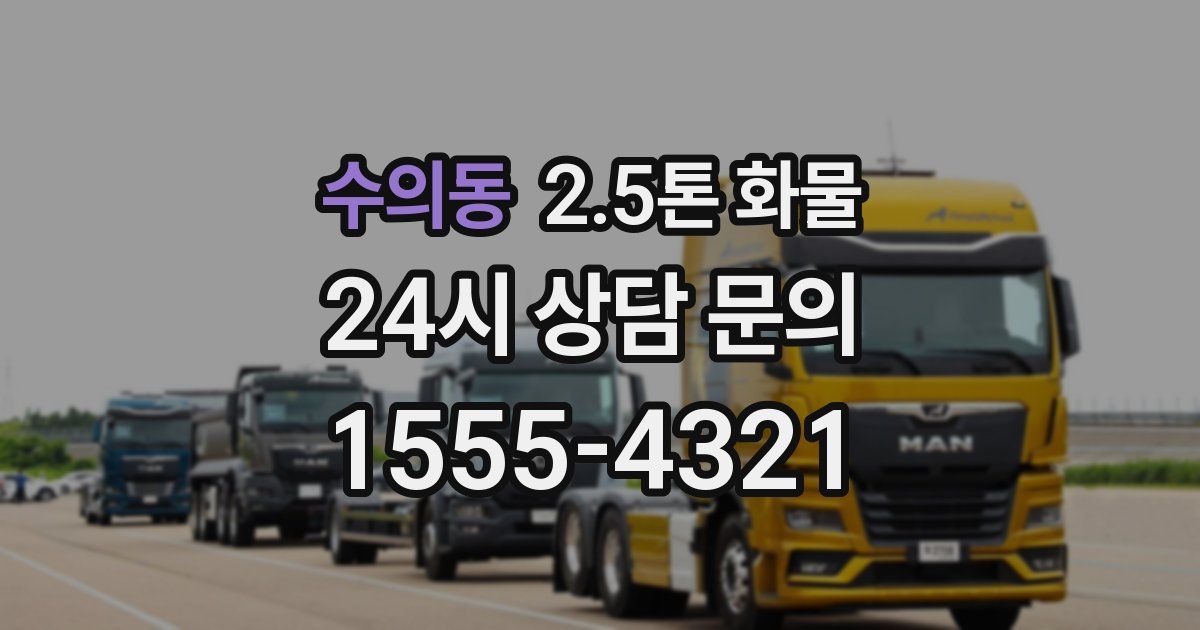 수의동 2.5톤 화물