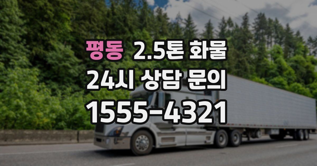 평동 2.5톤 화물