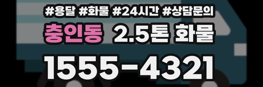 충인동 2.5톤 화물