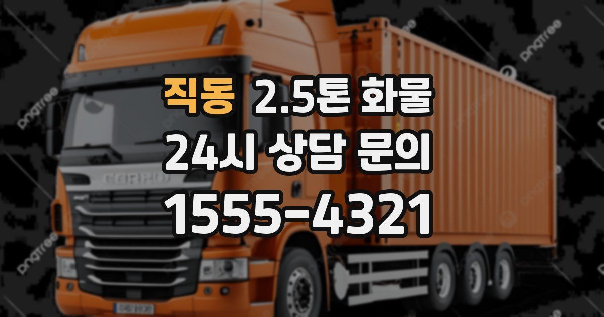직동 2.5톤 화물