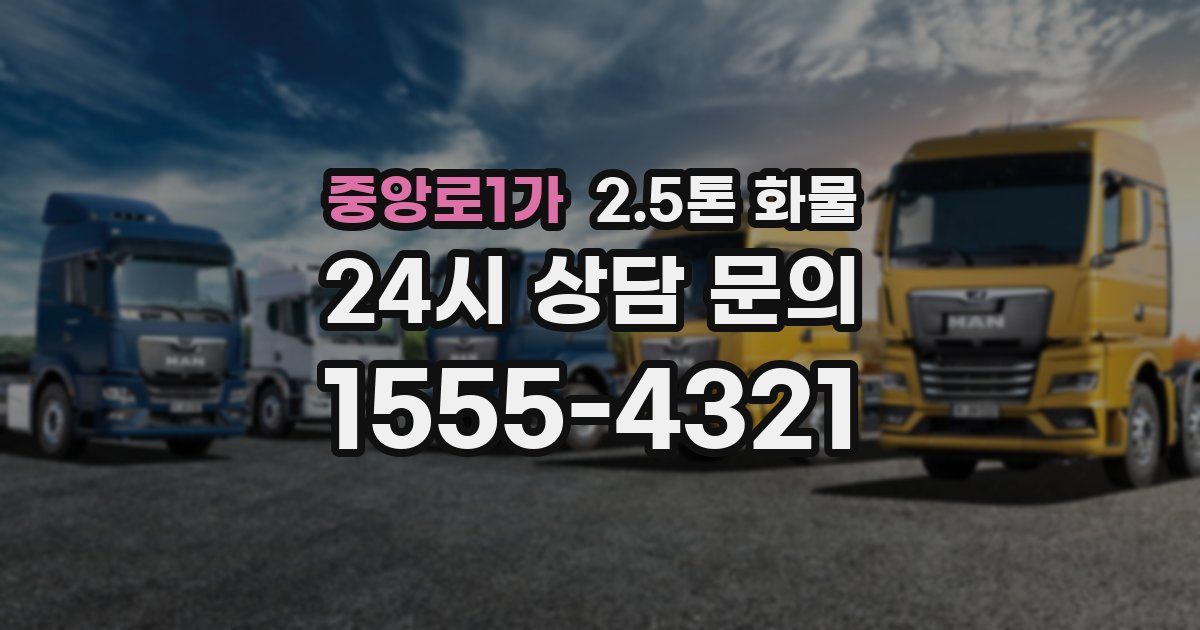 중앙로1가 2.5톤 화물