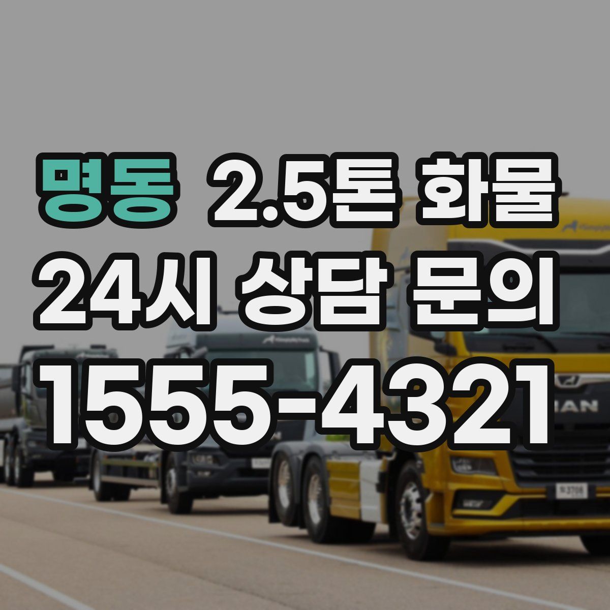 명동 2.5톤 화물
