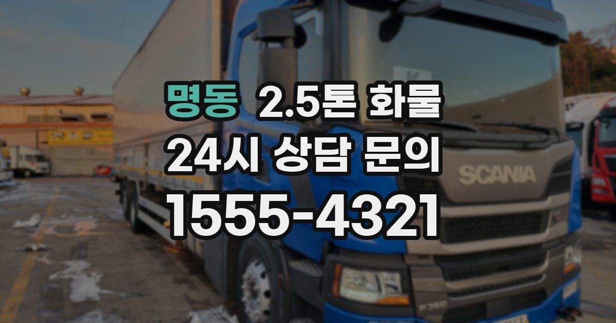 명동 2.5톤 화물