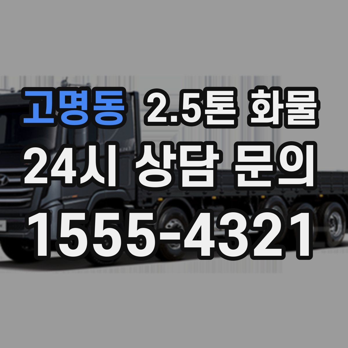 고명동 2.5톤 화물