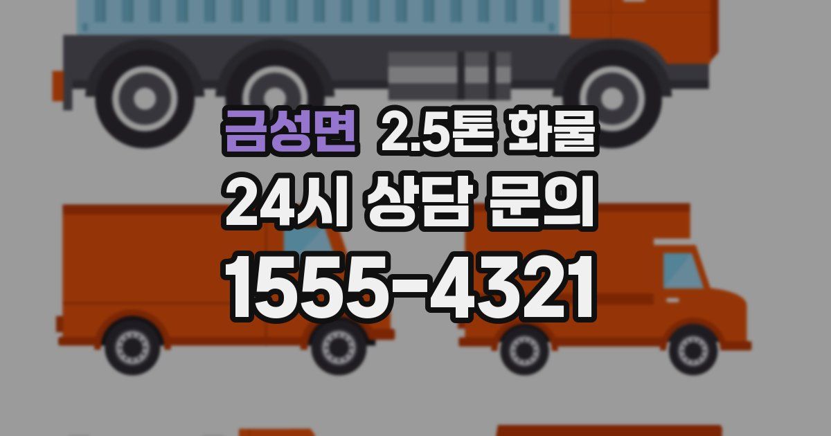 금성면 2.5톤 화물