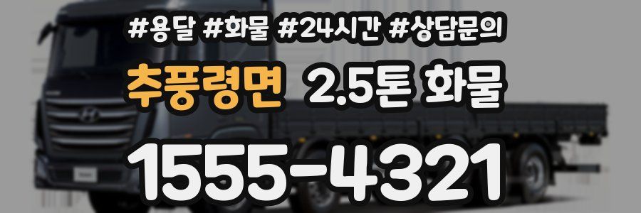 추풍령면 2.5톤 화물